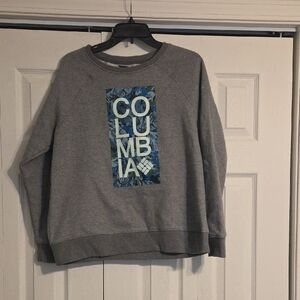 Columbia Blue and Gray Men's Crewneck Sweater